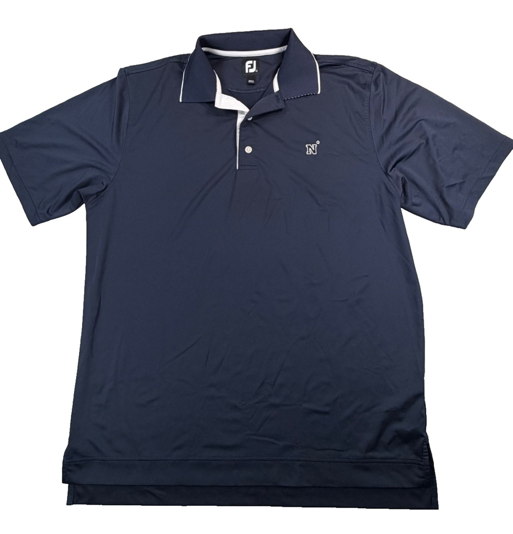 FootJoy Naval Academy Short Sleeve Polo Shirt in Navy Blue (Men's L)